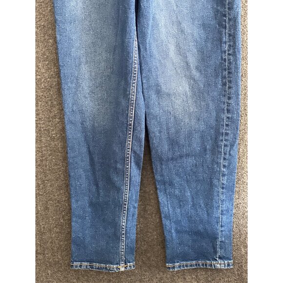 H&M Divided Jeans Washed Dark Blue Denim High Waist XS Straight Leg Women - Picture 7 of 13